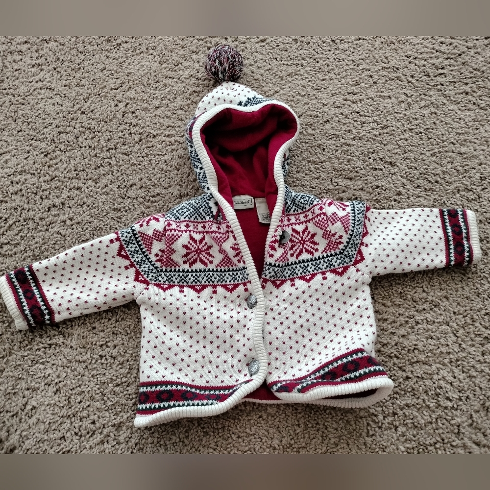 Infant holiday sweater LLbean 6-12mo